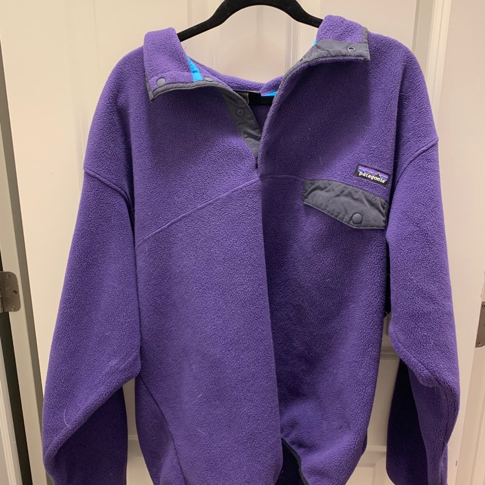 Patagonia synchilla purple pullover fleece